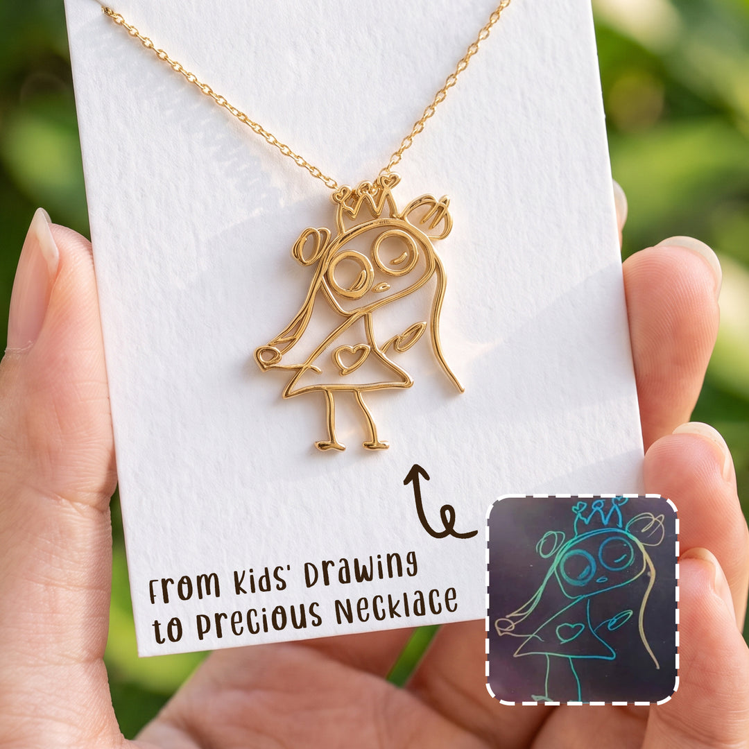 Personalized Kids Drawing Necklace