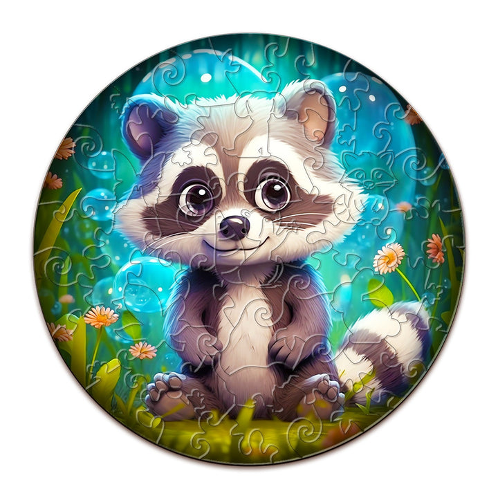 Children's Wooden Puzzle-Raccoon