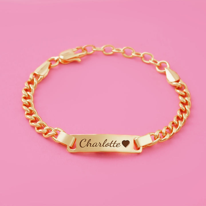 Personalized Baby Name and Birthstone Bracelet