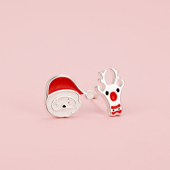 Children's Santa Claus and Rudolph Earrings