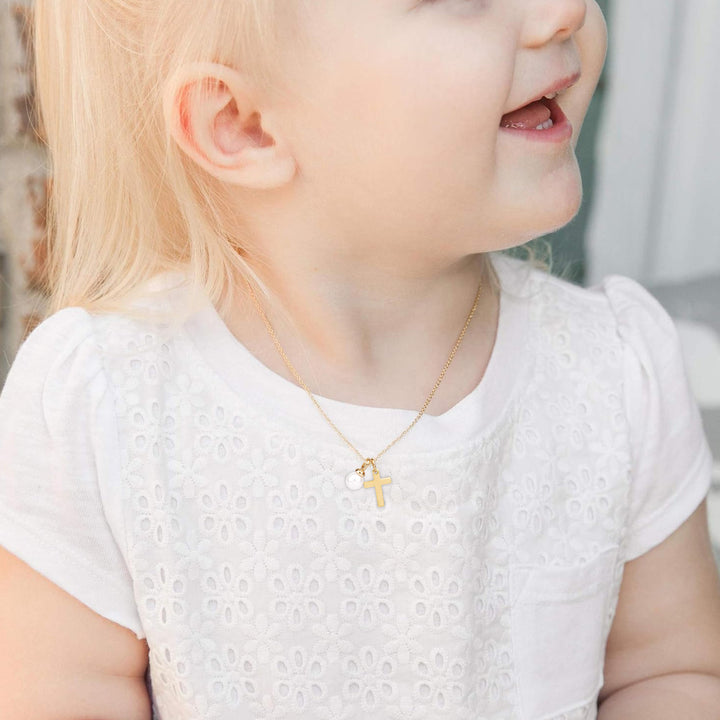 Baby's Christening Cross Necklace