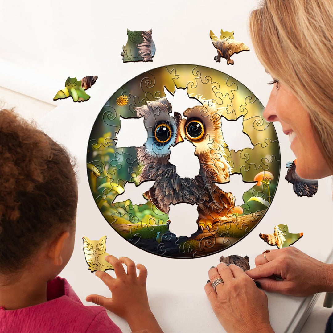 Children's Wooden Puzzle-Owls