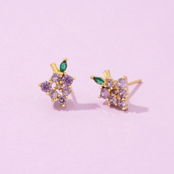 Crystal Grape Earrings