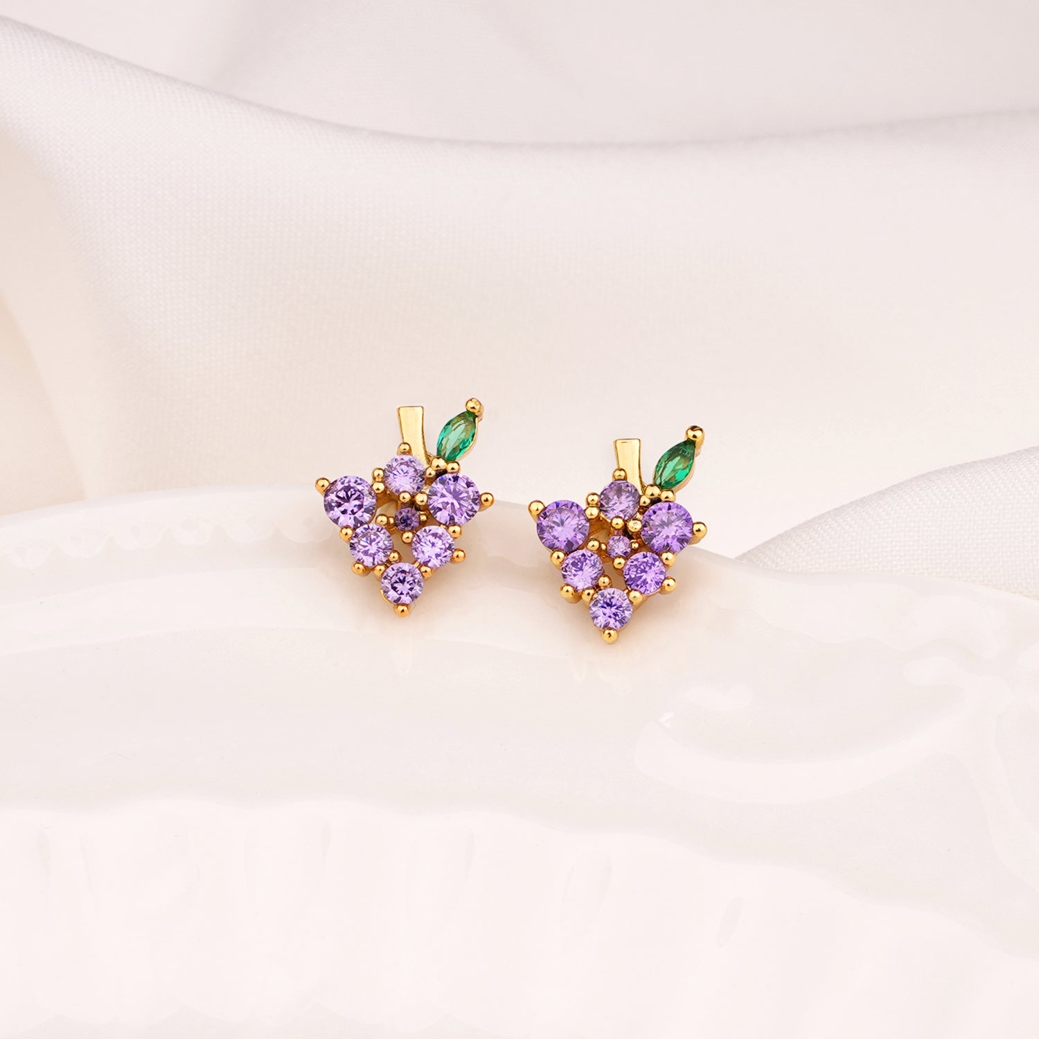 Crystal Grape Earrings