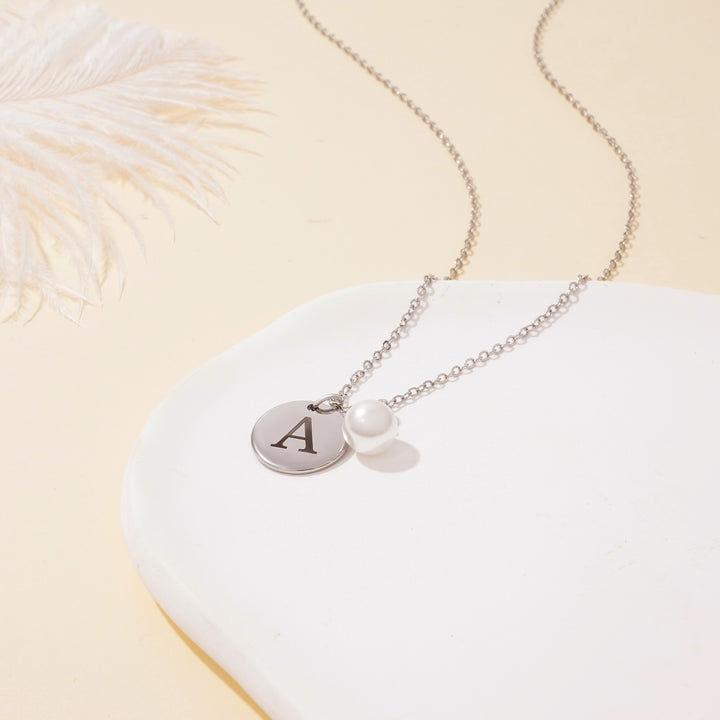 Childrens Initial Disc Necklace