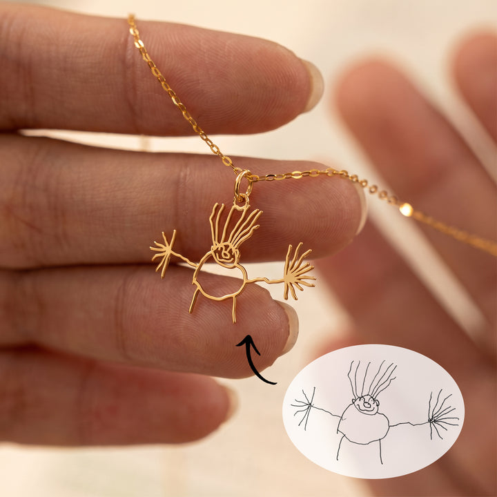 Personalized Kids Drawing Necklace