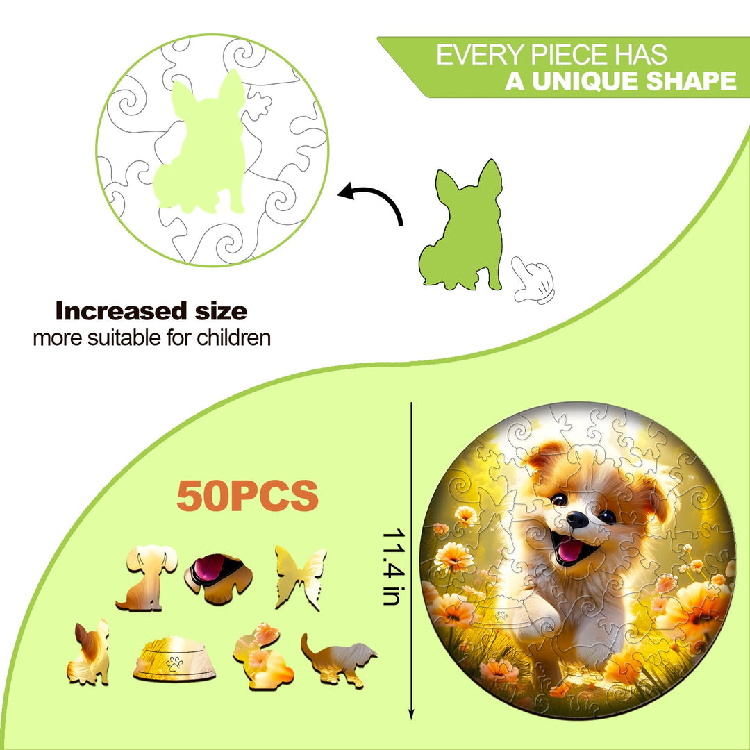 Children's Wooden Puzzle-Puppies