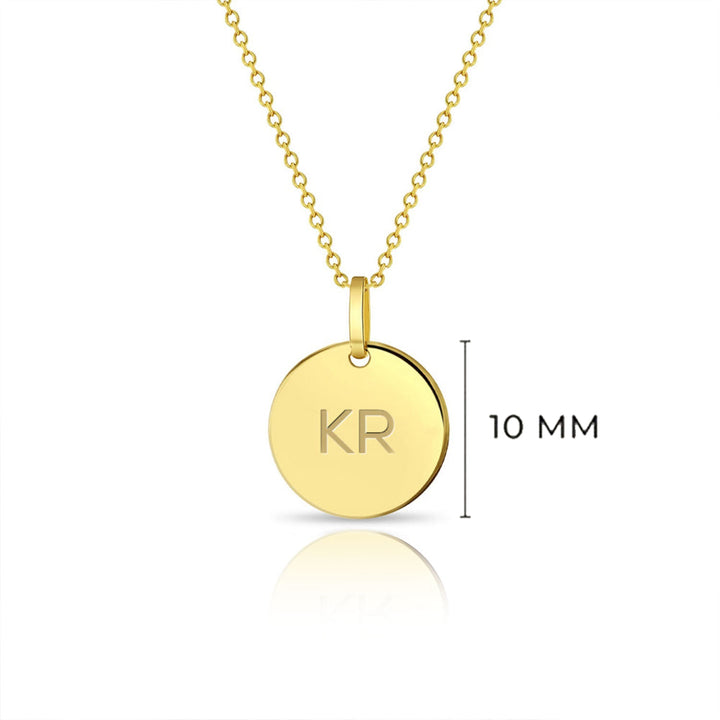 Childrens Initials Disc Necklace