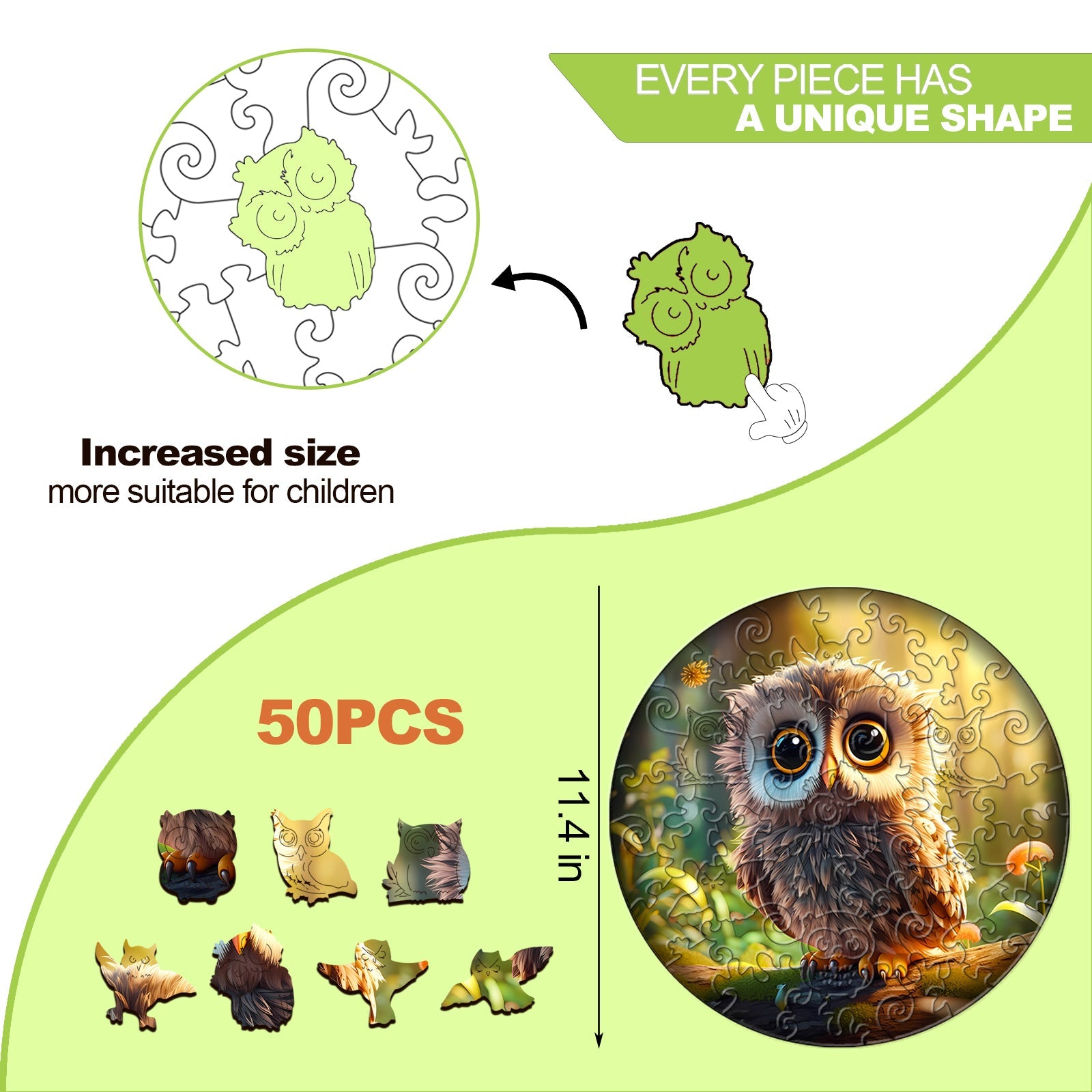 Children's Wooden Puzzle-Owls