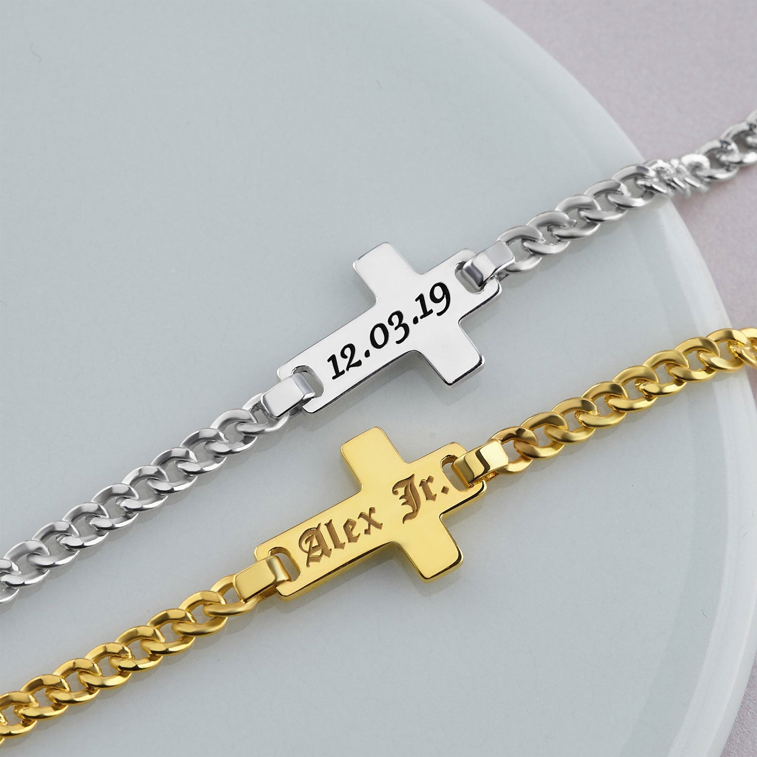 Personalized Children's Name Cross Bracelet