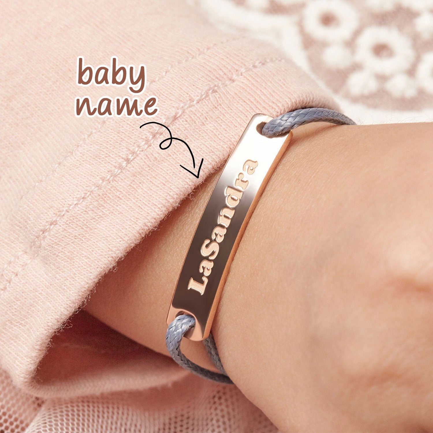 Braided Rope Baby Name Bracelet – instgifts