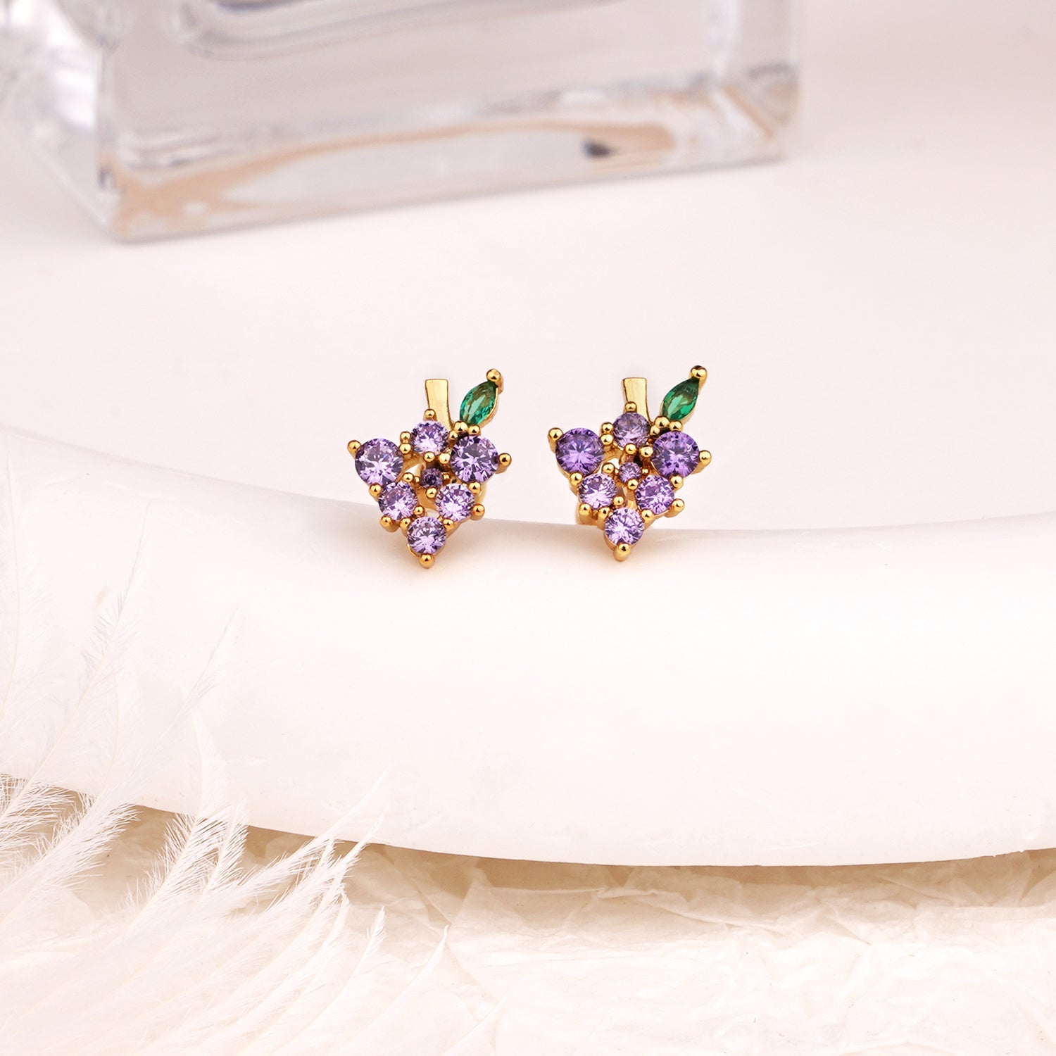 Crystal Grape Earrings