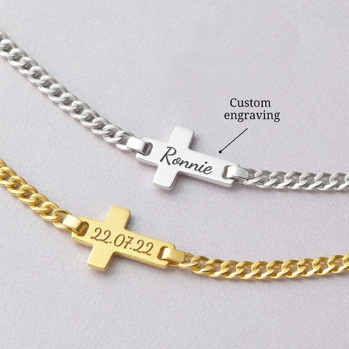 Personalized Children's Name Cross Bracelet