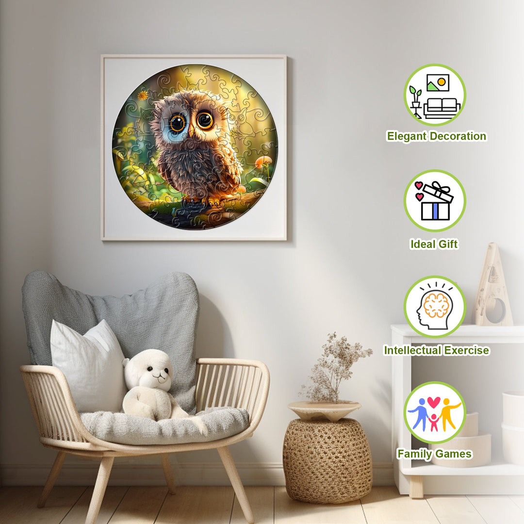 Children's Wooden Puzzle-Owls