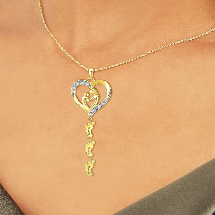 Sterling Silver Personalized Necklace with Kids Name