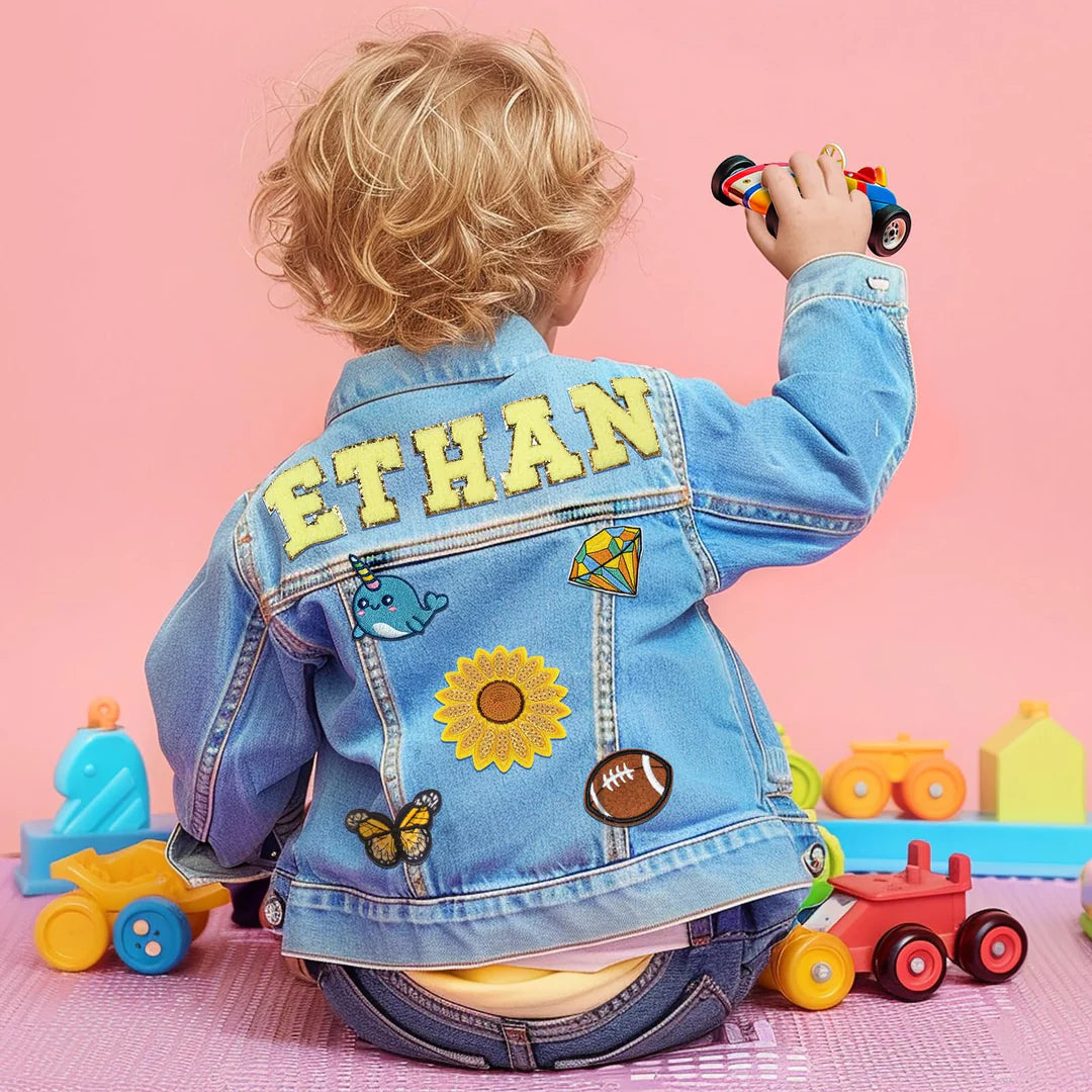 Personalized Kids Patch Jean Jacket