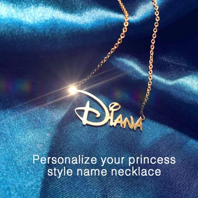 Personalized Princess Style Name Necklace