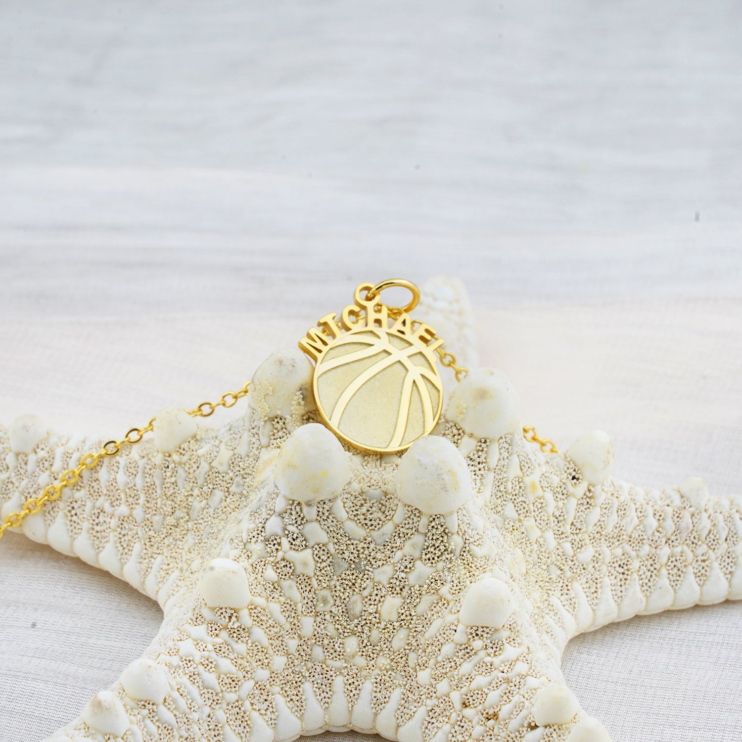 Personalized Basketball Baby Name Necklace