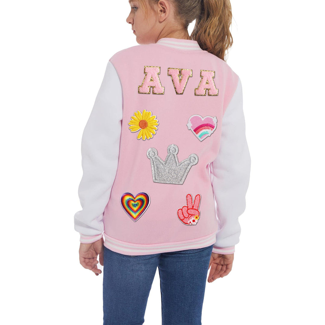 Personalized Child Name Patch Baseball Jacket