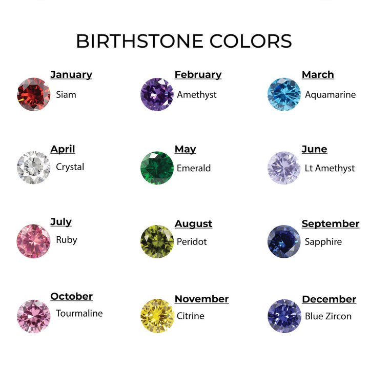 Personalized Baby Name Birthstone Bracelet and Necklace Set