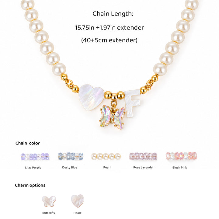 Personalized Birthstone Butterfly Initial Necklace for Girls