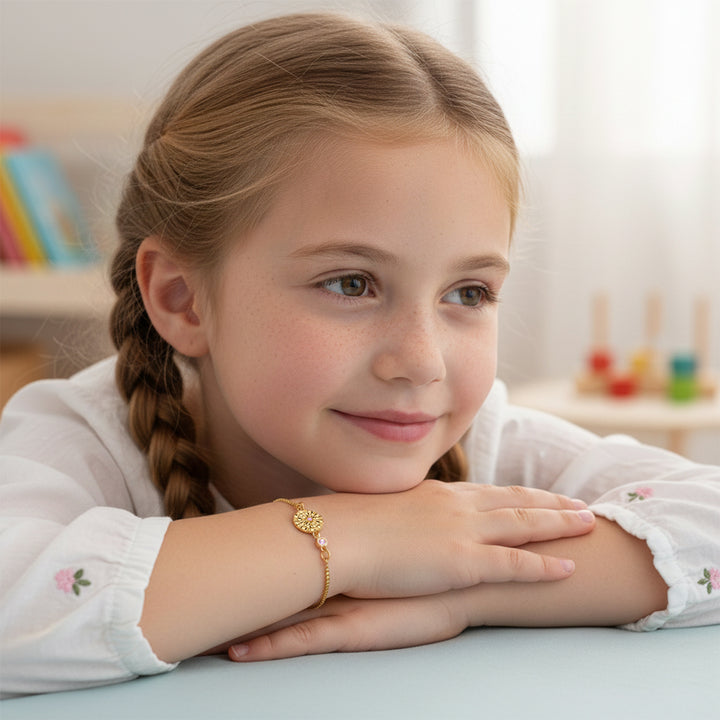 Personalized Birthstone Flower Bracelet