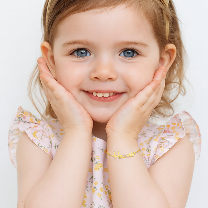 Ensemble de bijoux avec prénom de bébé Crown