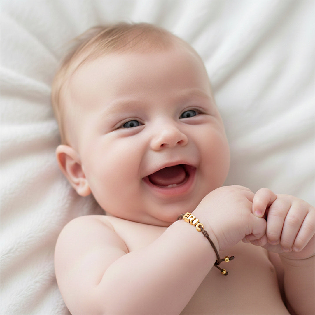 Custom Balloon Initial Rope Bracelet for Kids Boys