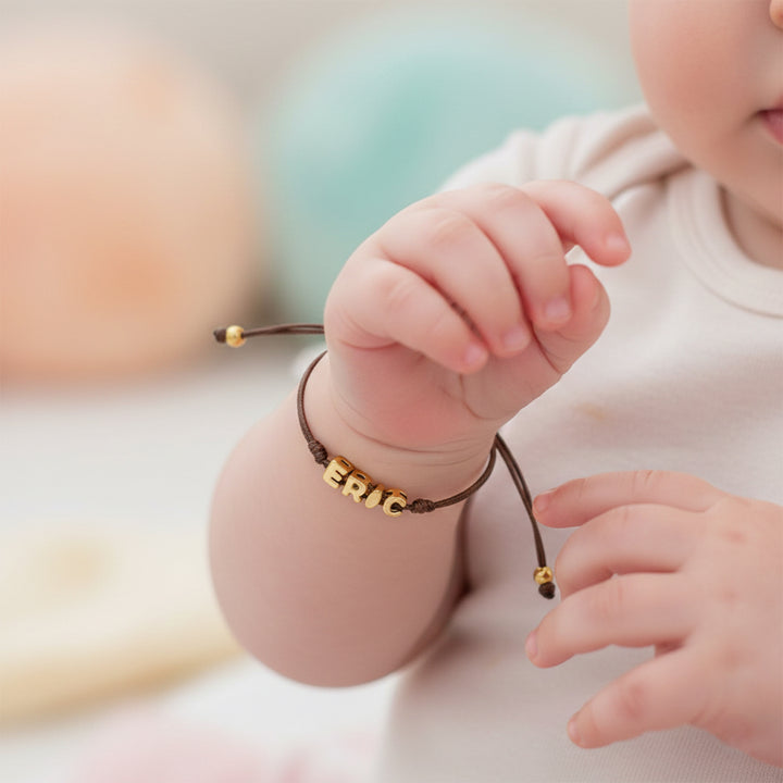 Custom Balloon Initial Rope Bracelet for Kids Boys