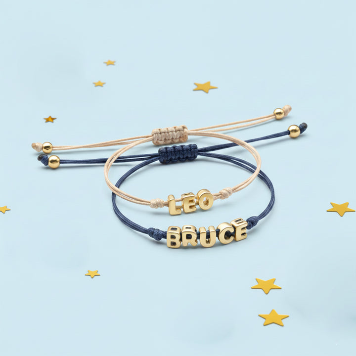 Custom Balloon Initial Rope Bracelet for Kids Boys