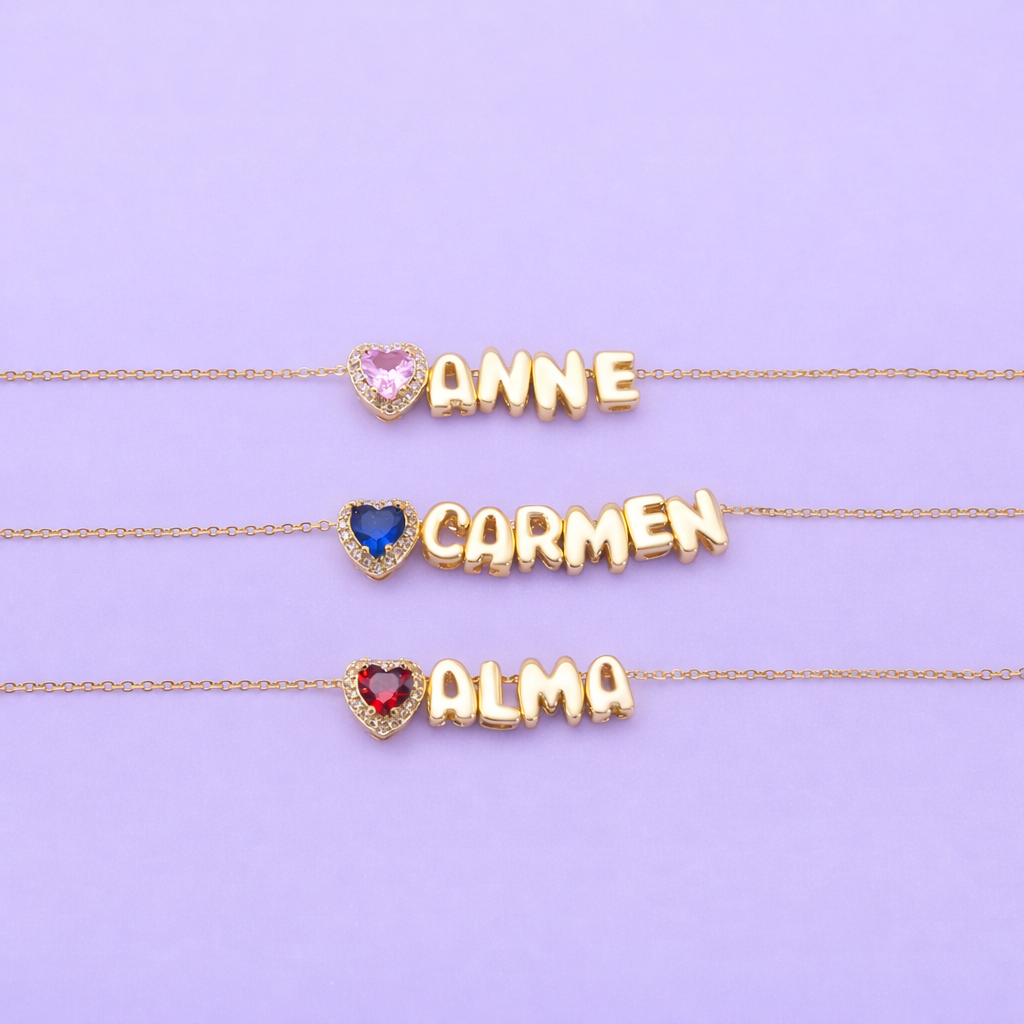 Custom Name Necklace for Mom with Birthstone