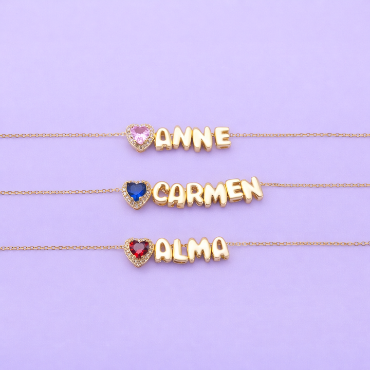 Custom Name Necklace for Mom with Birthstone