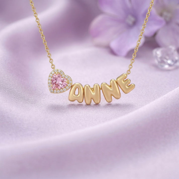 Custom Name Necklace for Mom with Birthstone