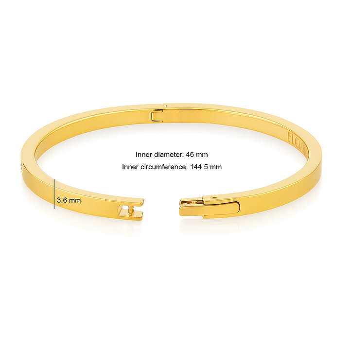 Customizable Child’s Engraved Bangle with Secure Clasp