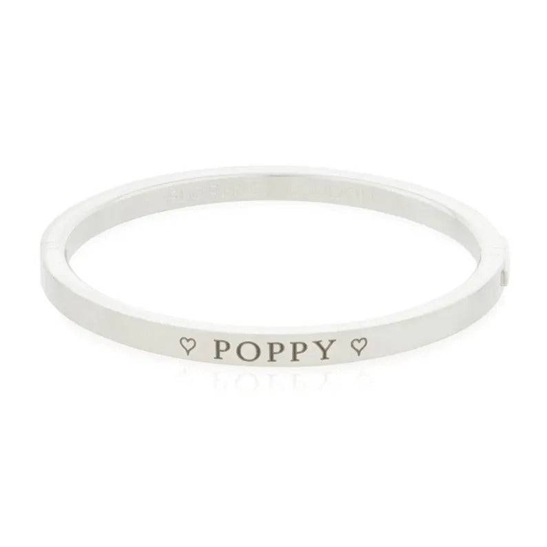 Customizable Child’s Engraved Bangle with Secure Clasp