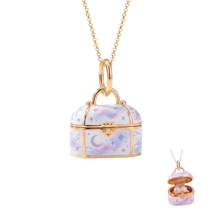 Cute Animal Enamel Treasure Box Necklace