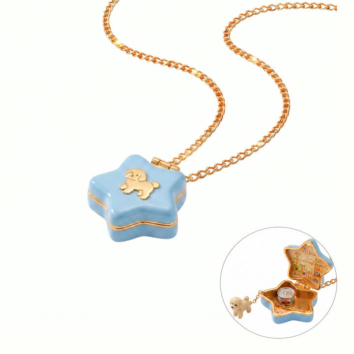 Cute Animal Star Locket Necklace