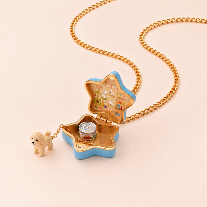 Cute Animal Star Locket Necklace