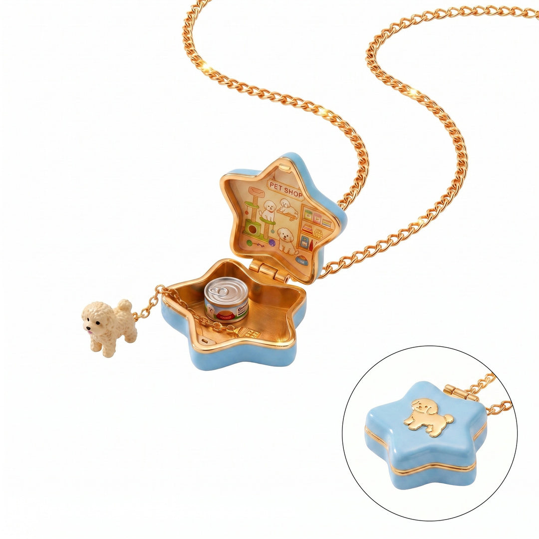 Cute Animal Star Locket Necklace