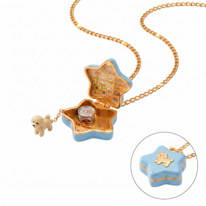 Cute Animal Star Locket Necklace