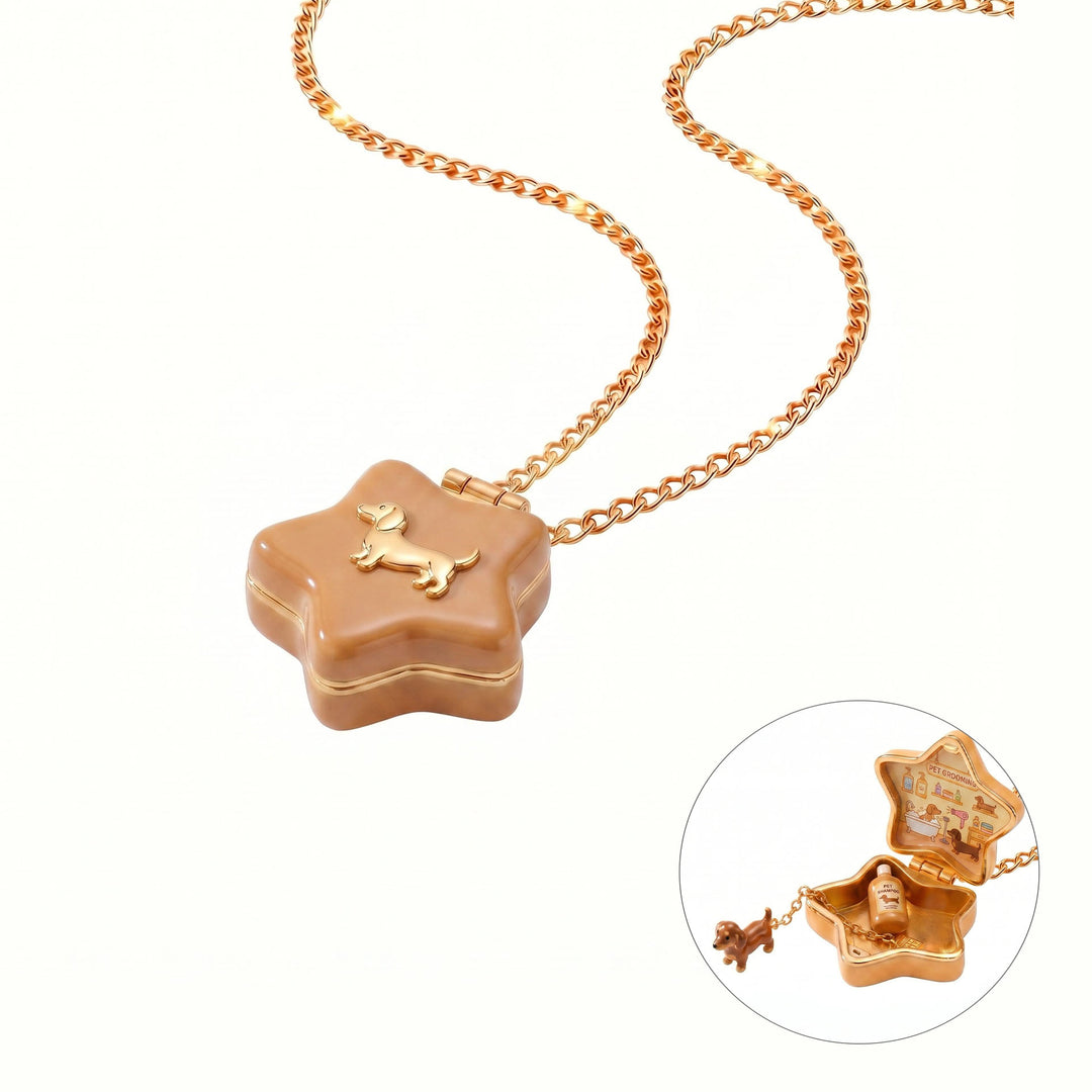 Cute Animal Star Locket Necklace