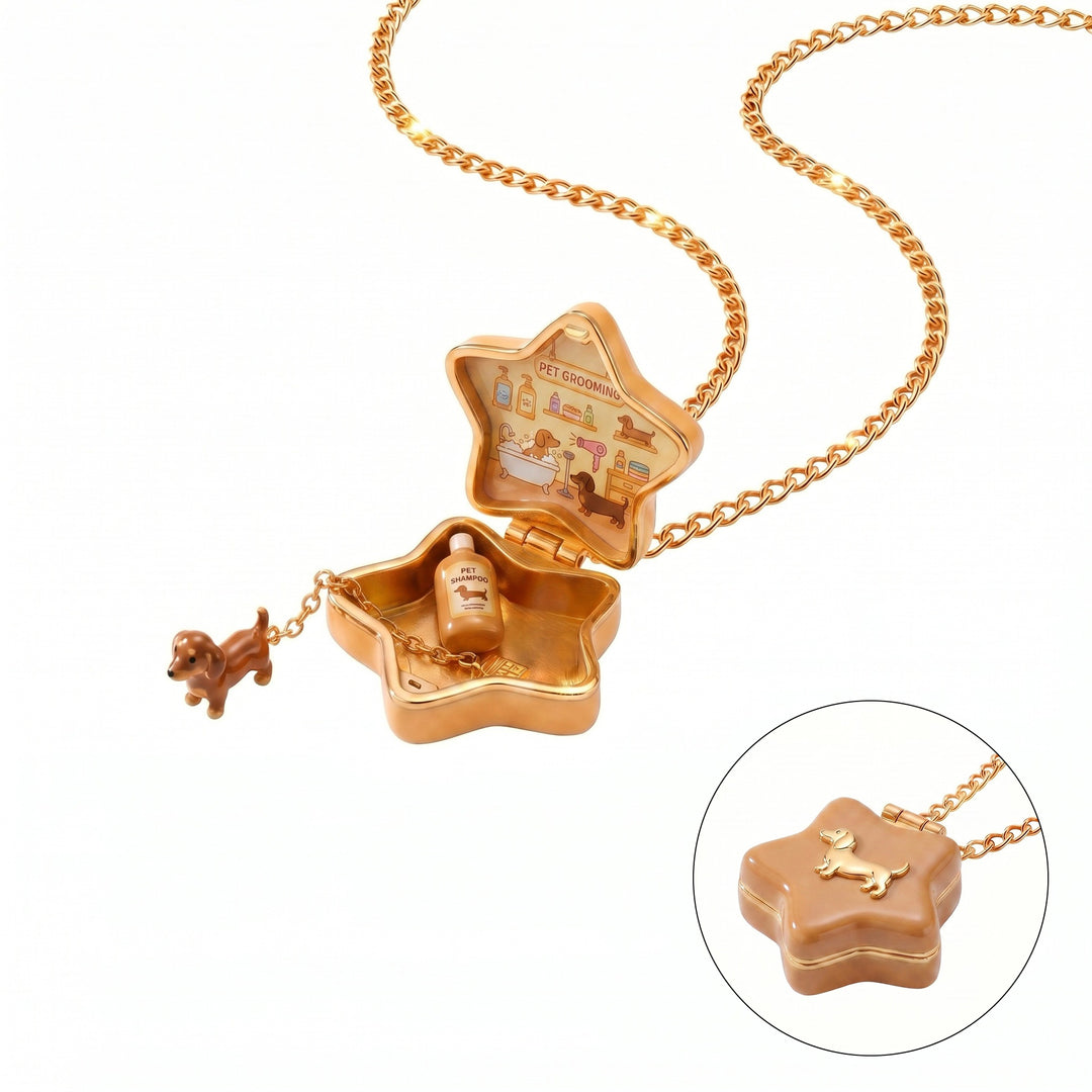 Cute Animal Star Locket Necklace