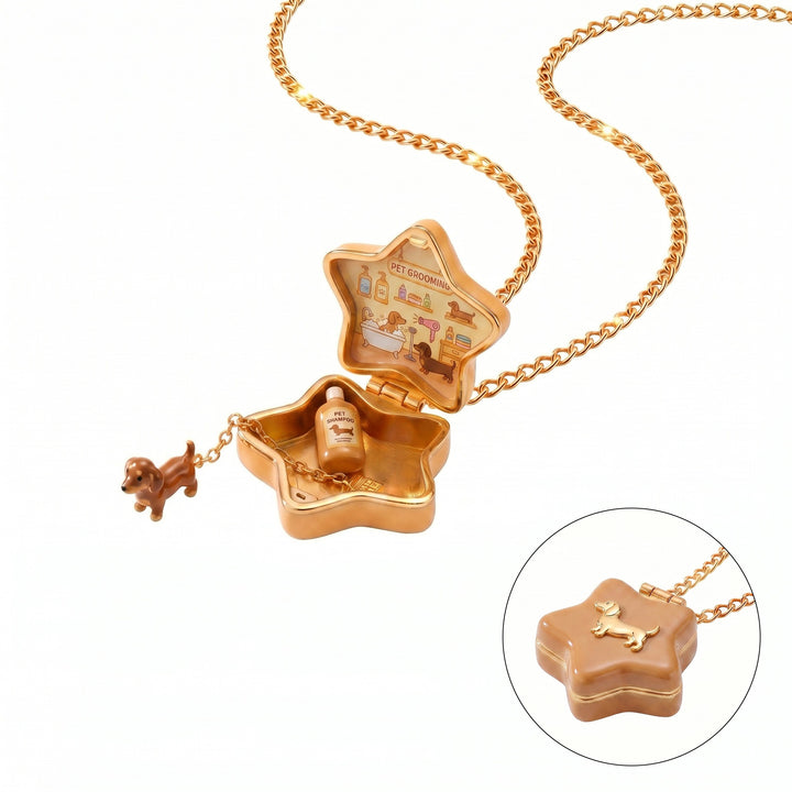 Cute Animal Star Locket Necklace
