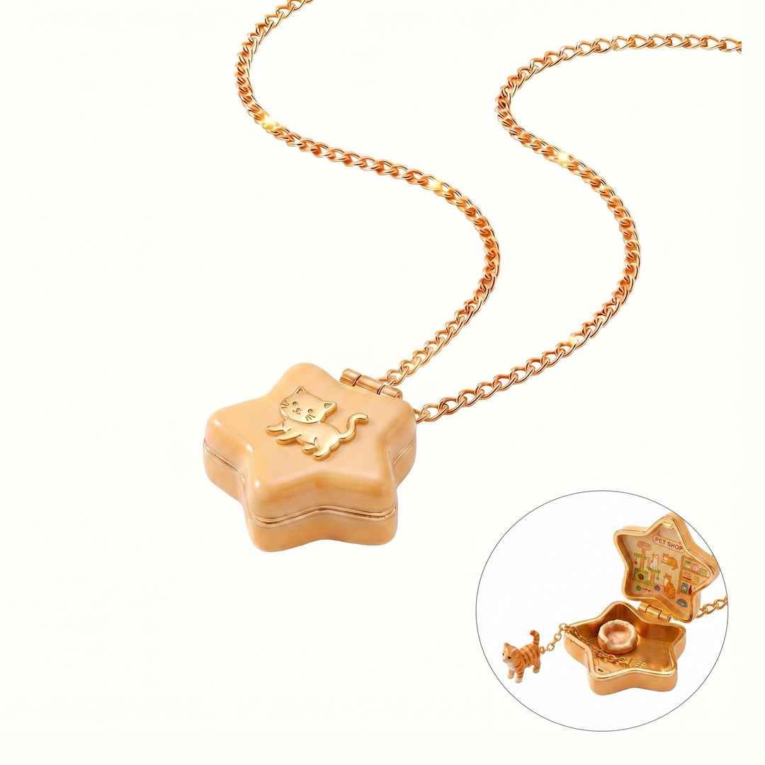 Cute Animal Star Locket Necklace