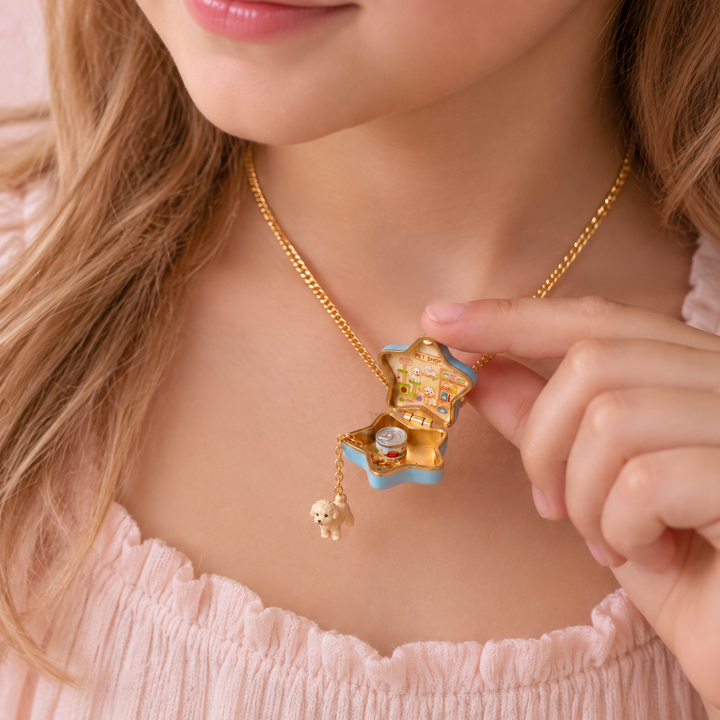Cute Animal Star Locket Necklace
