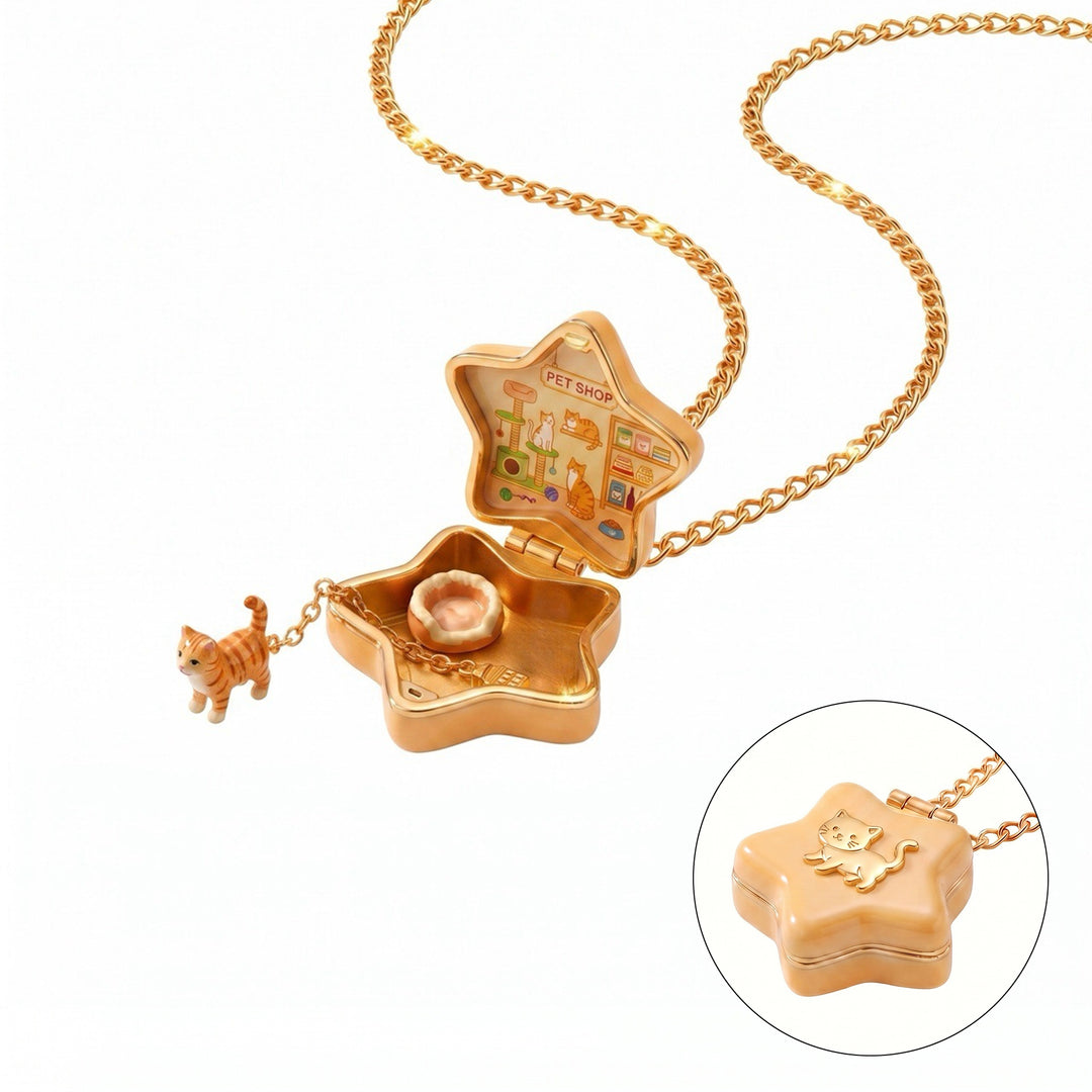 Cute Animal Star Locket Necklace