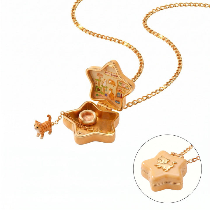 Cute Animal Star Locket Necklace