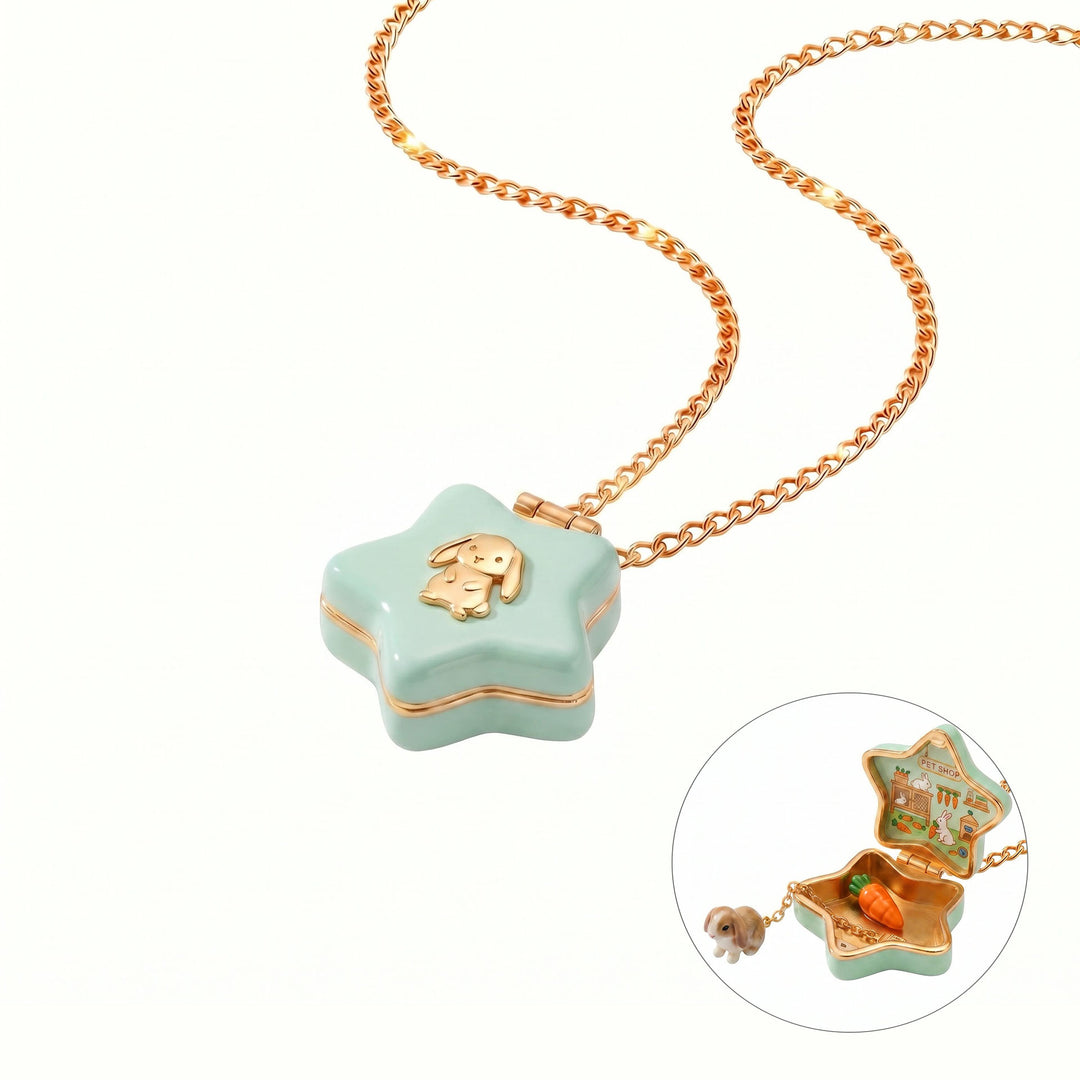 Cute Animal Star Locket Necklace
