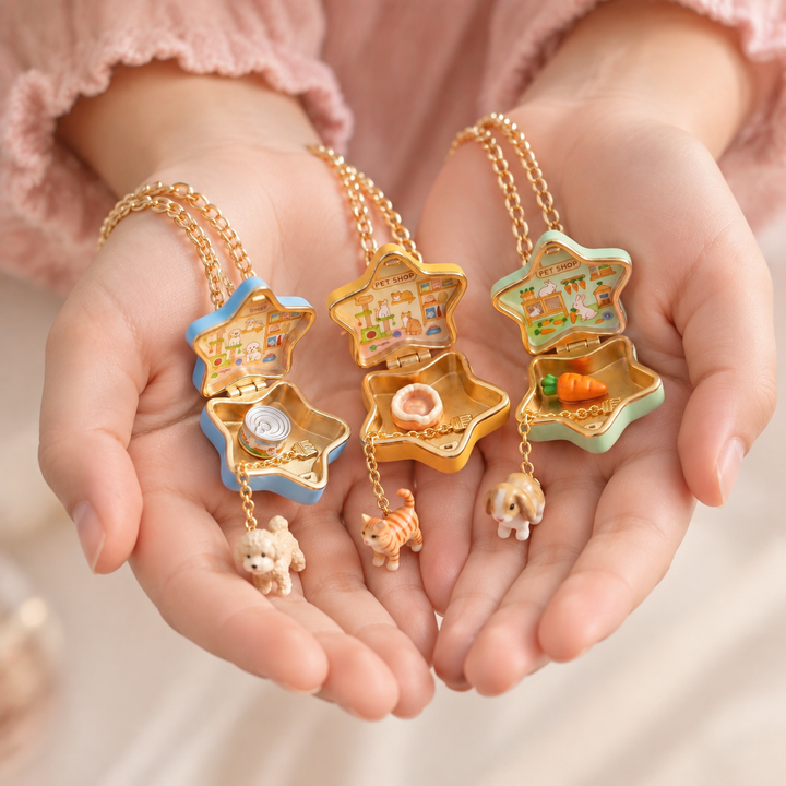 Cute Animal Star Locket Necklace