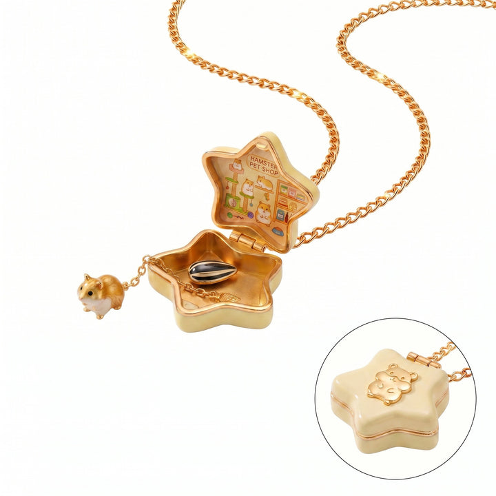 Cute Animal Star Locket Necklace